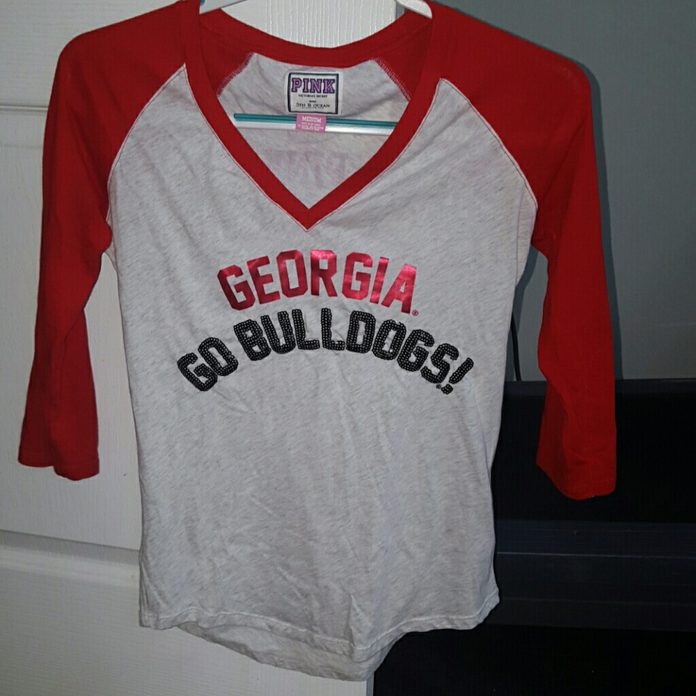 PINK georgia bulldogs tee